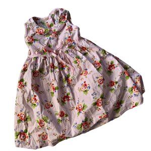 Jona Michelle Floral Rose Print Pink Dress 4T
